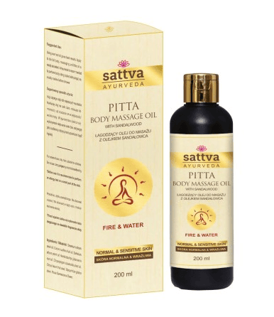 Olej do masażu łagodzący z olejkiem sandałowca 200 ml - SATTVA (AYURVEDA)