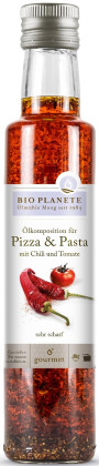 Olej do pizzy i makaronu o smaku chili i pomidora BIO 250 ml - BIO PLANETE