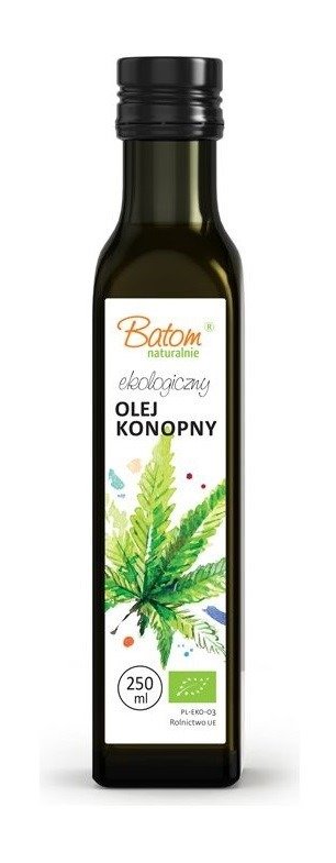 Olej&#x20;konopny&#x20;t&#x0142;oczony&#x20;na&#x20;zimno&#x20;BIO&#x20;250&#x20;ml&#x20;-&#x20;BATOM