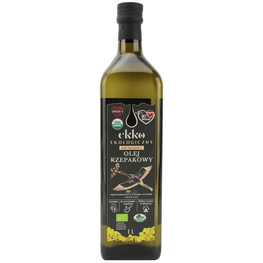 Olej&#x20;rzepakowy&#x20;do&#x20;gotowania&#x20;i&#x20;sma&#x017C;enia&#x20;t&#x0142;oczony&#x20;na&#x20;zimno&#x20;omega-3&#x20;BIO&#x20;1&#x20;L&#x20;-&#x20;EKKO