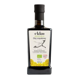 Olej rzepakowy tłoczony na zimno omega-3 BIO 500 ml - EKKO (PREMIUM)