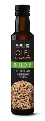 Olej sezamowy tłoczony na zimno BIO 250 ml - BIOOIL