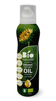 Olej słonecznikowy (spray) do gotowania i smażenia tłoczony na zimno BIO 200 ml - EKKO (BIONATURALIS)