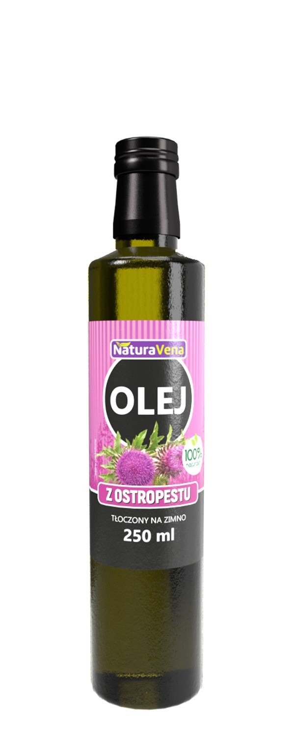 Olej z ostropestu plamistego tłoczony na zimno 250 ml - NATURAVENA