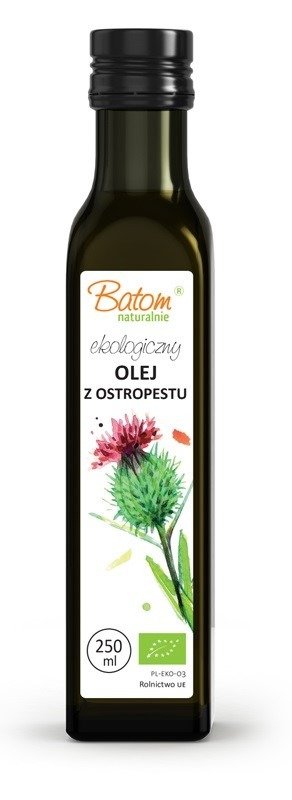 Olej z ostropestu plamistego tłoczony na zimno BIO 250 ml - BATOM