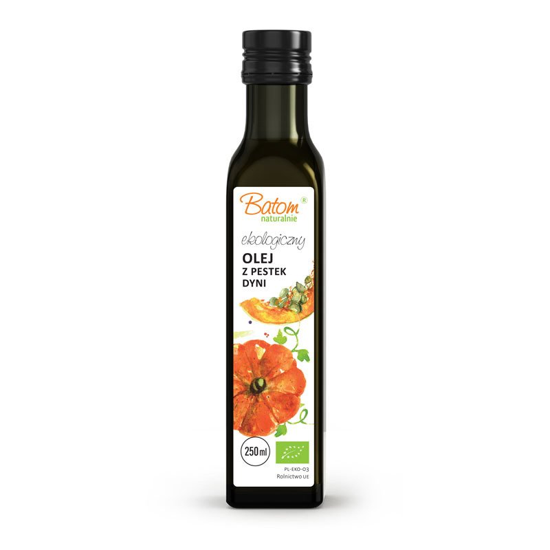 Olej z pestek dyni tłoczony na zimno BIO 250 ml - BATOM