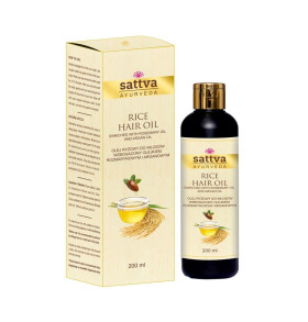 Olejek do włosów ryżowy z olejkiem rozmarynowym i arganowym 200 ml - SATTVA (AYURVEDA)