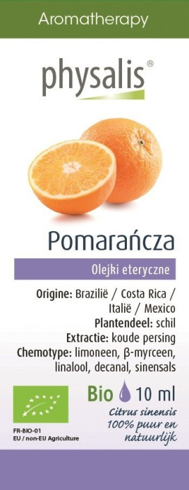 Olejek eteryczny pomarańcza BIO 10 ml - PHYSALIS