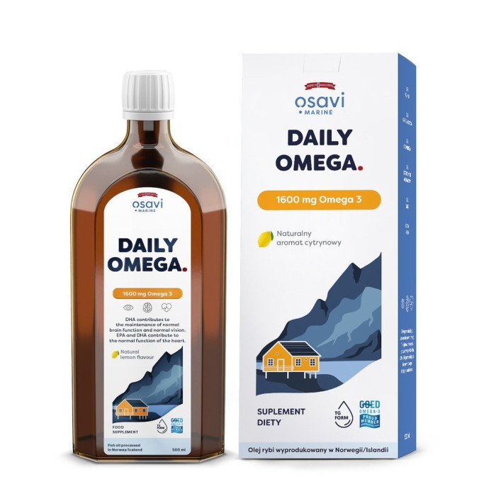 Omega-3 (1600 mg) o smaku cytrynowym 500 ml - OSAVI