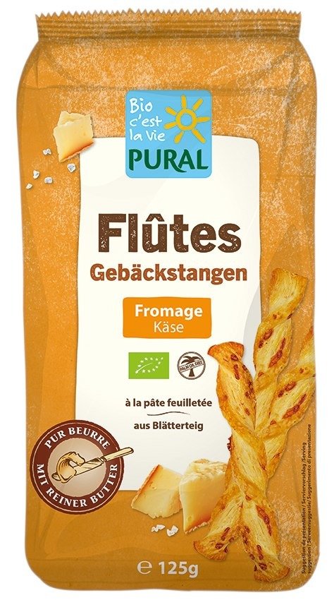 Paluszki z ciasta francuskiego z serem BIO 125 g - PURAL