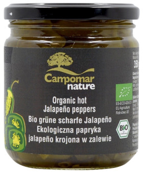 Papryka jalapeno zielona krojona w zalewie BIO 350 g (130 g) - CAMPOMAR NATURE