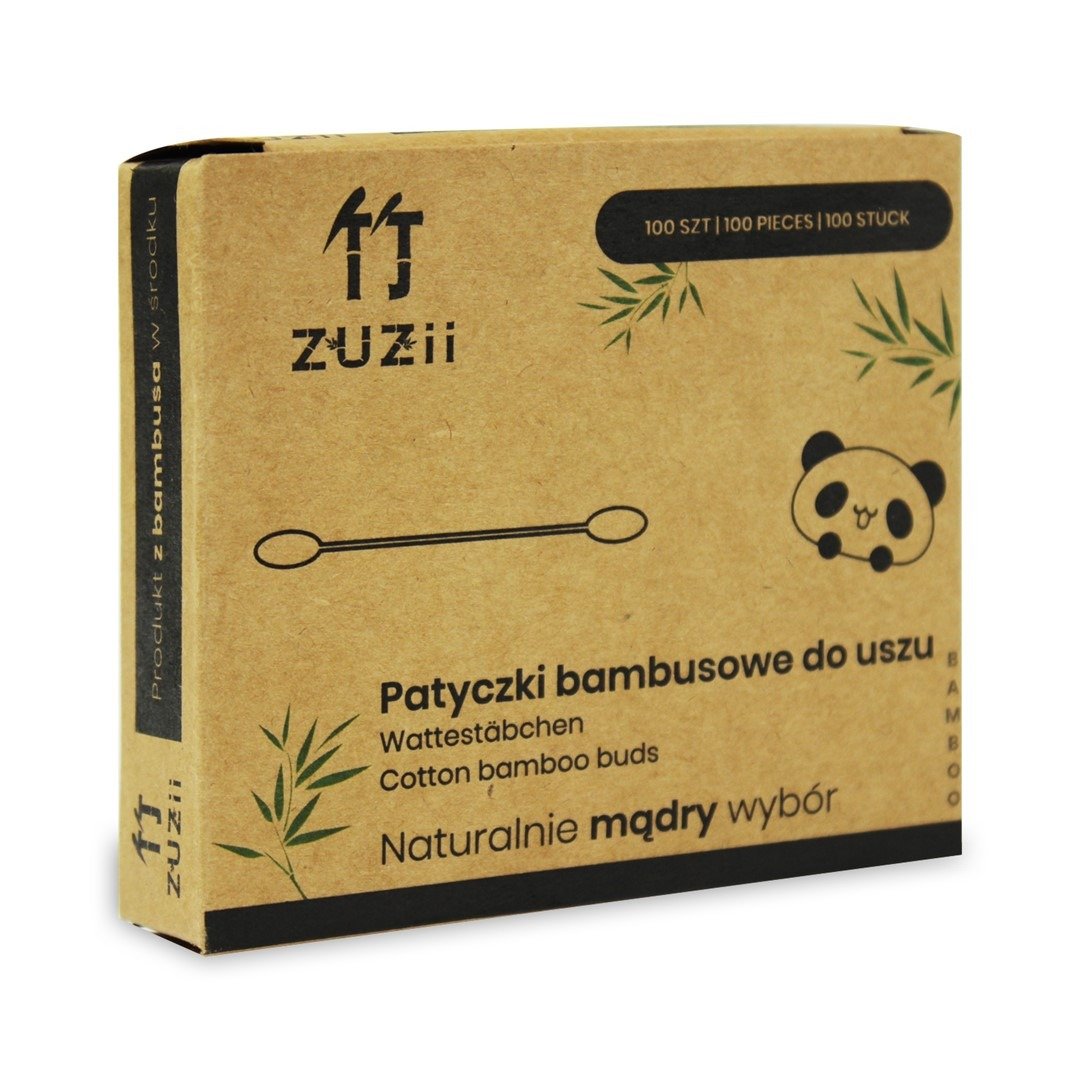 Patyczki higieniczne bambusowe z bawełną 100 szt. - ZUZII