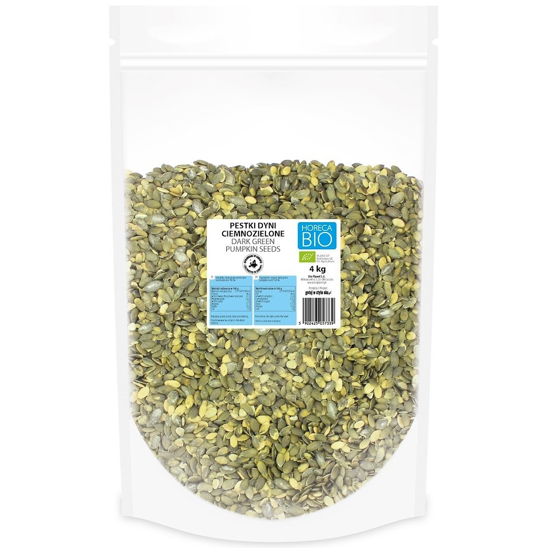 Pestki dyni ciemnozielone (uprawiane w europie) BIO 4 kg - HORECA (BIO PLANET)