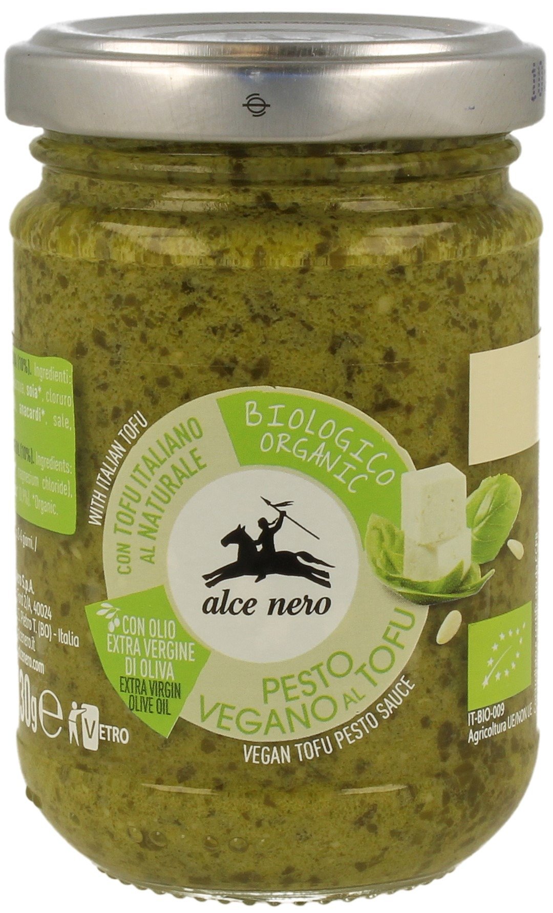 Pesto bazyliowe z tofu wegańskie BIO 130 g - ALCE NERO