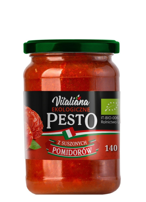 Pesto czerwone z suszonych pomidorów BIO 140 g - VITALIANA