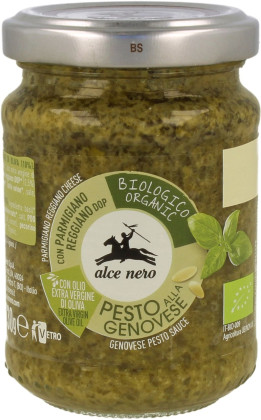 Pesto genovese (sos bazyliowy) BIO 130 g - ALCE NERO