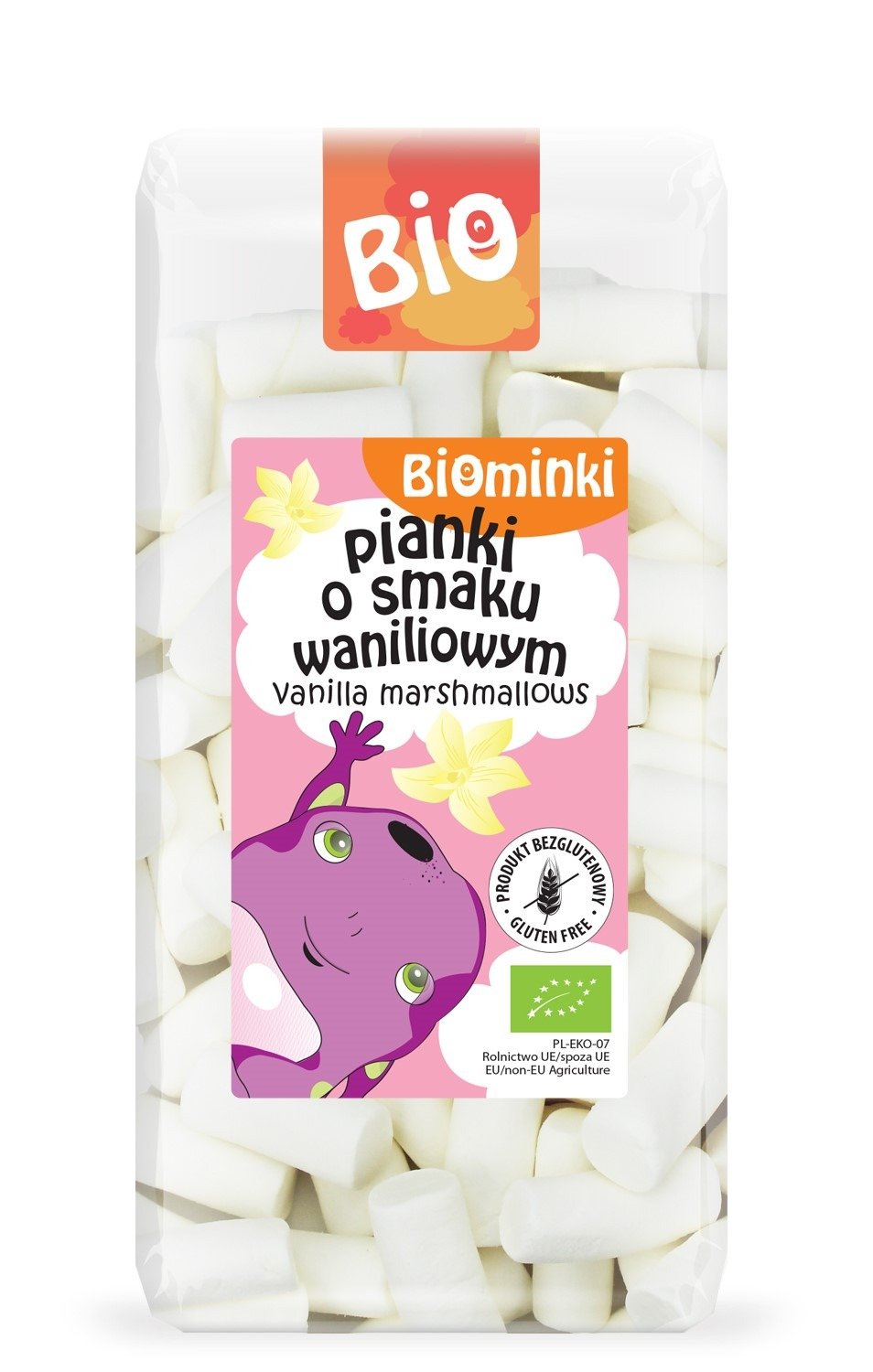 Pianki o smaku waniliowym bezglutenowe BIO 100 g - BIOMINKI