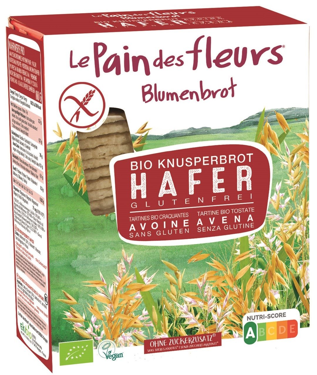 Pieczywo chrupkie owsiane bezglutenowe BIO 150 g - LE PAIN DES FLEURS