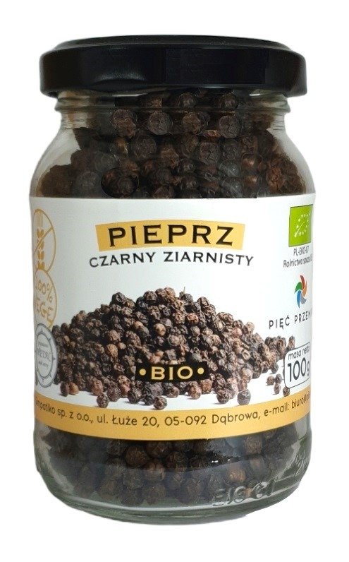 Pieprz&#x20;czarny&#x20;ziarnisty&#x20;bezglutenowy&#x20;BIO&#x20;100&#x20;g&#x20;-&#x20;PI&#x0118;&#x0106;&#x20;PRZEMIAN