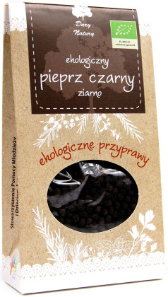 Pieprz czarny ziarnisty BIO 50 g - DARY NATURY