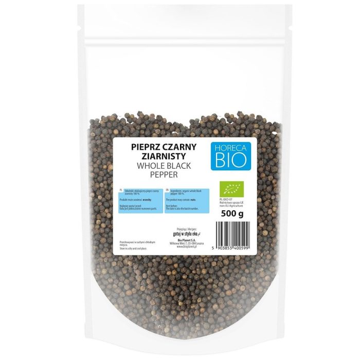 Pieprz czarny ziarnisty BIO 500 g - HORECA (BIO PLANET)