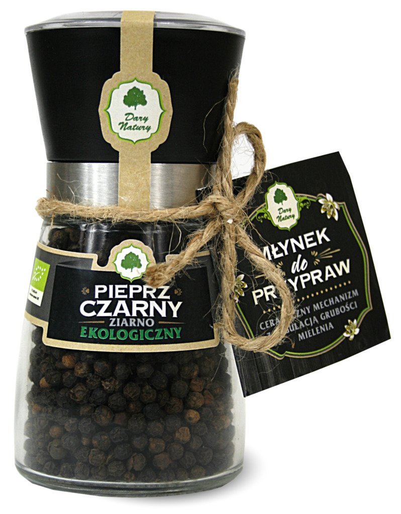 Pieprz&#x20;czarny&#x20;ziarnisty&#x20;w&#x20;m&#x0142;ynku&#x20;BIO&#x20;90&#x20;g&#x20;-&#x20;DARY&#x20;NATURY