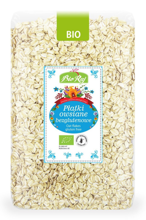 Płatki owsiane bezglutenowe BIO (POLSKA) 1 kg - BIO RAJ