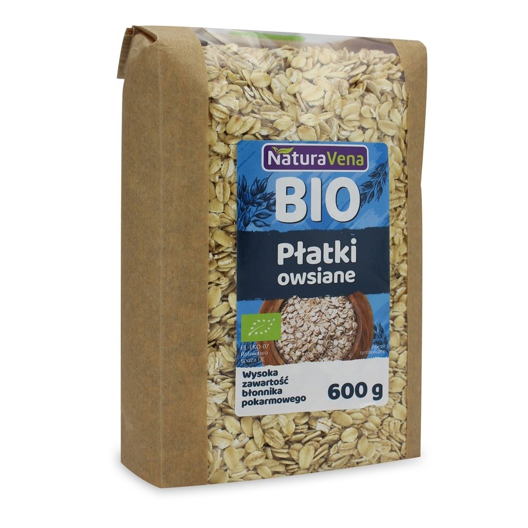 Płatki owsiane BIO 600 g - NATURAVENA
