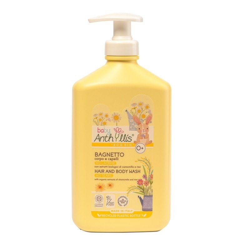 Płyn do kąpieli - SZAMPON 2w1 DLA NIEMOWLĄT I DZIECI Z RUMIANKIEM ECO 500 ml - BABY ANTHYLLIS