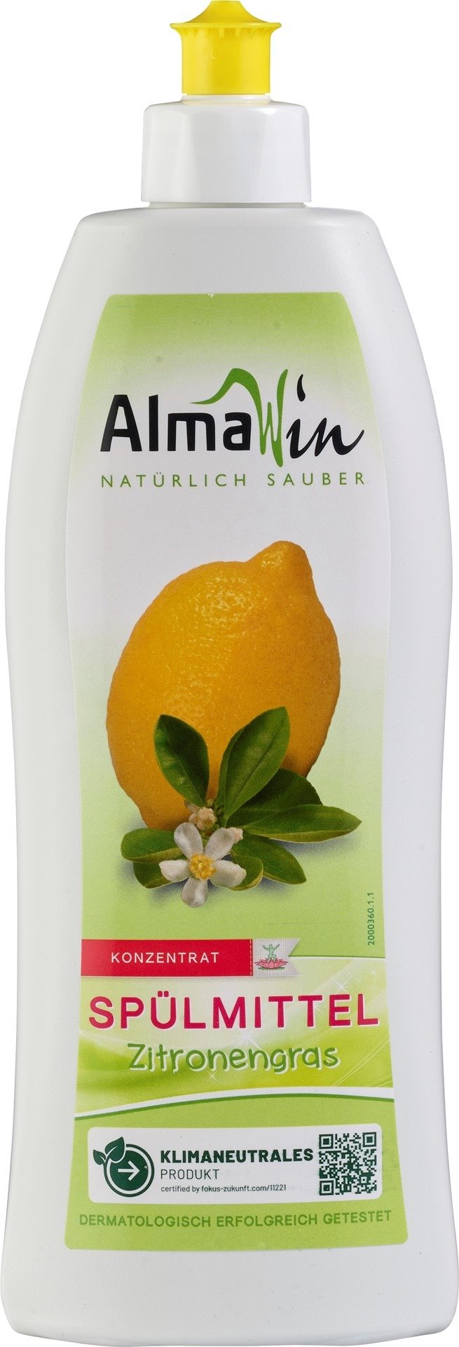 Płyn do mycia naczyń trawa cytrynowa (koncentrat) eco 500 ml - ALMAWIN