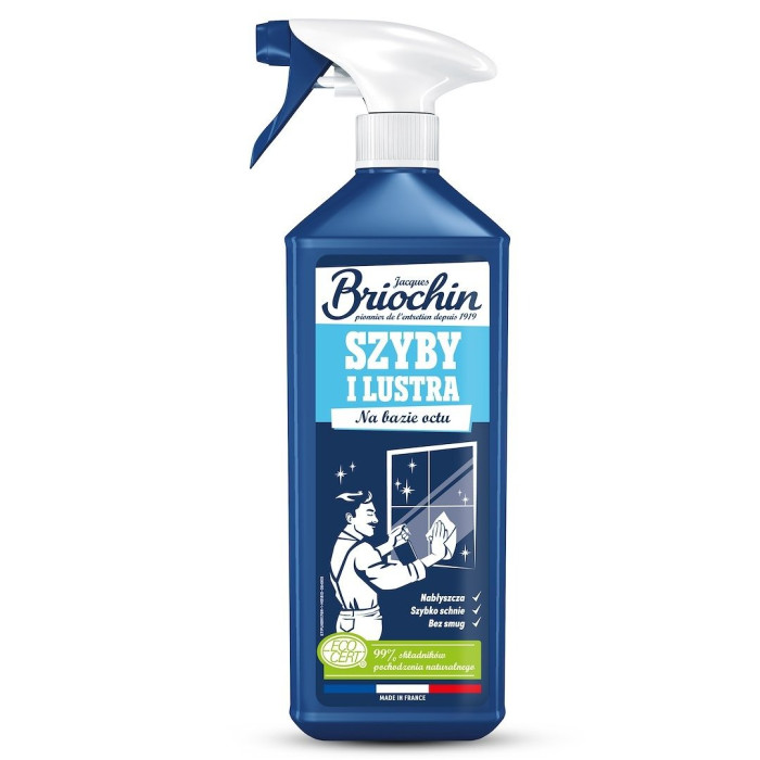 Płyn do mycia szyb i luster z octem w sprayu eco 750 ml - BRIOCHIN