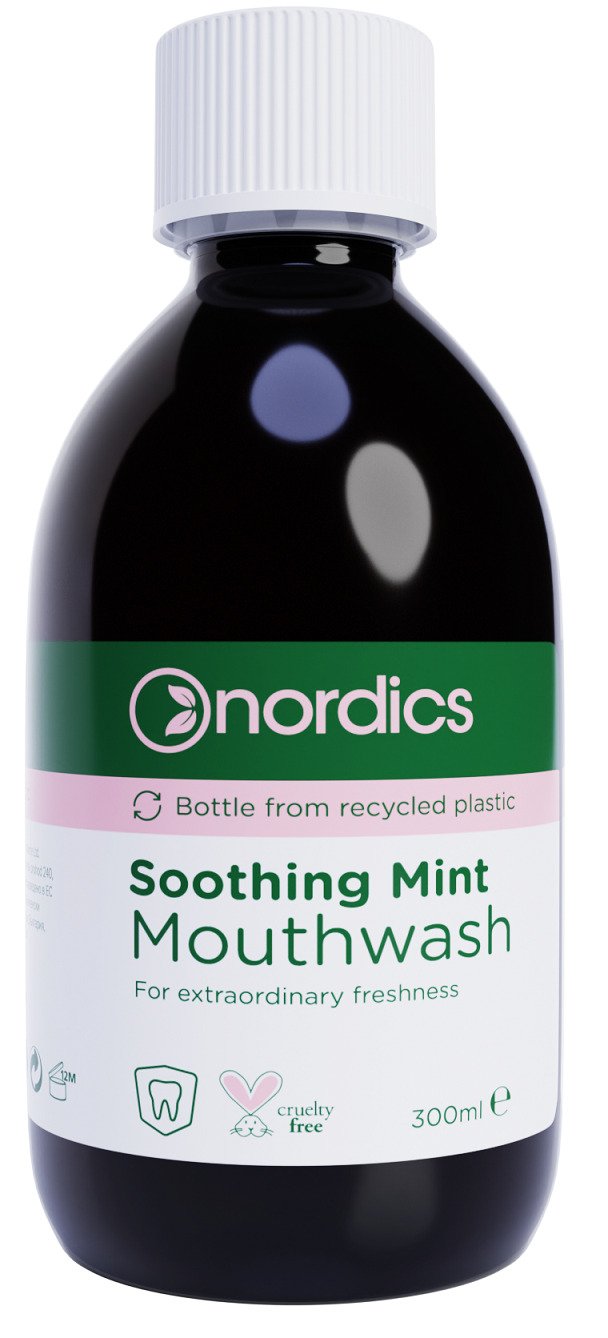 Płyn do płukania jamy ustnej soothing mint 300 ml - NORDICS