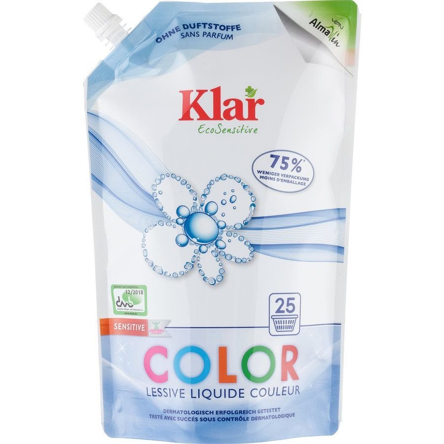 Płyn do prania kolorowych ubrań sensitive eco 1,5 l (25 prań) - KLAR