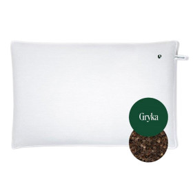 Poduszka do spania z łuską gryki dla dorosłych biała (45 x 60 cm) - PLANTULE PILLOWS