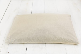 Poduszka do spania z łuską gryki dla dorosłych biała (45 x 60 cm) - SENO