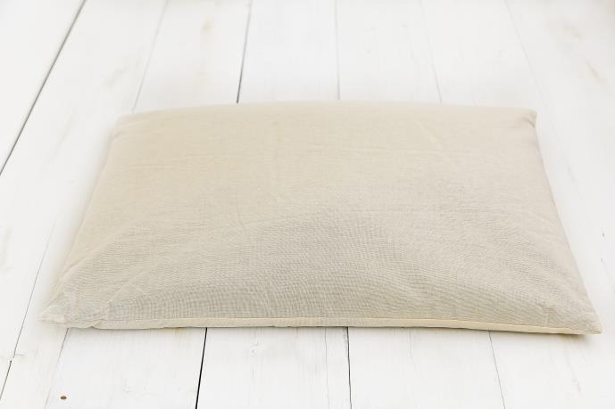 Poduszka do spania z łuską gryki dla dorosłych biała (45 x 60 cm) - SENO