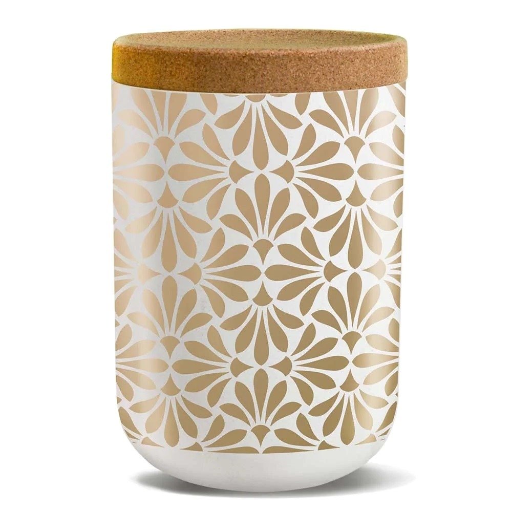 Pojemnik z korkową pokrywką złote wzory 1000 ml - CHIC-MIC