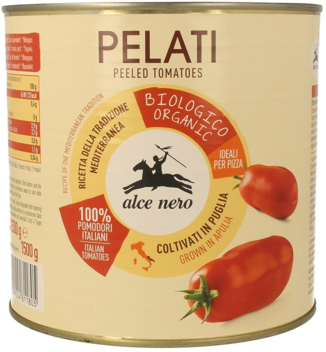 Pomidory pelati BIO 2,5 kg (1,5 kg) - HORECA (ALCE NERO)