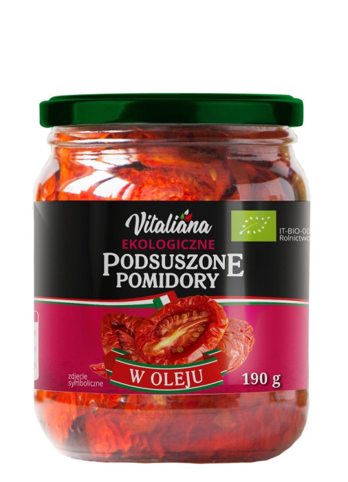 Pomidory podsuszone w oleju BIO 190 g (120 g) - VITALIANA