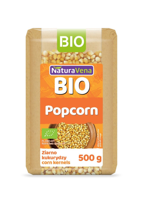Popcorn (ziarno kukurydzy) BIO 500 g - NATURAVENA