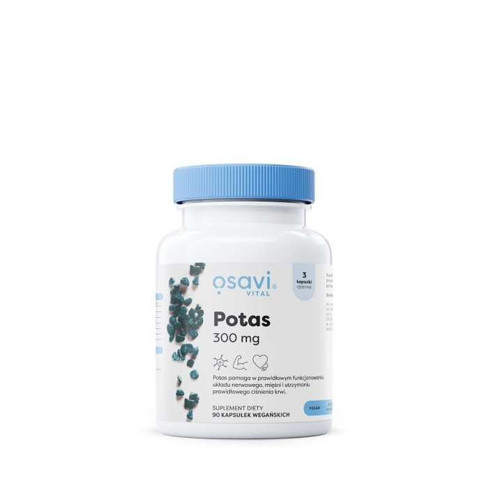 Potas (100 mg) bezglutenowy 90 kapsułek - OSAVI