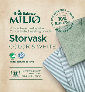 Proszek do prania białych i kolorowych ubrań eco (koncentrat) 1,8 kg (33 prania) - GRON BALANCE