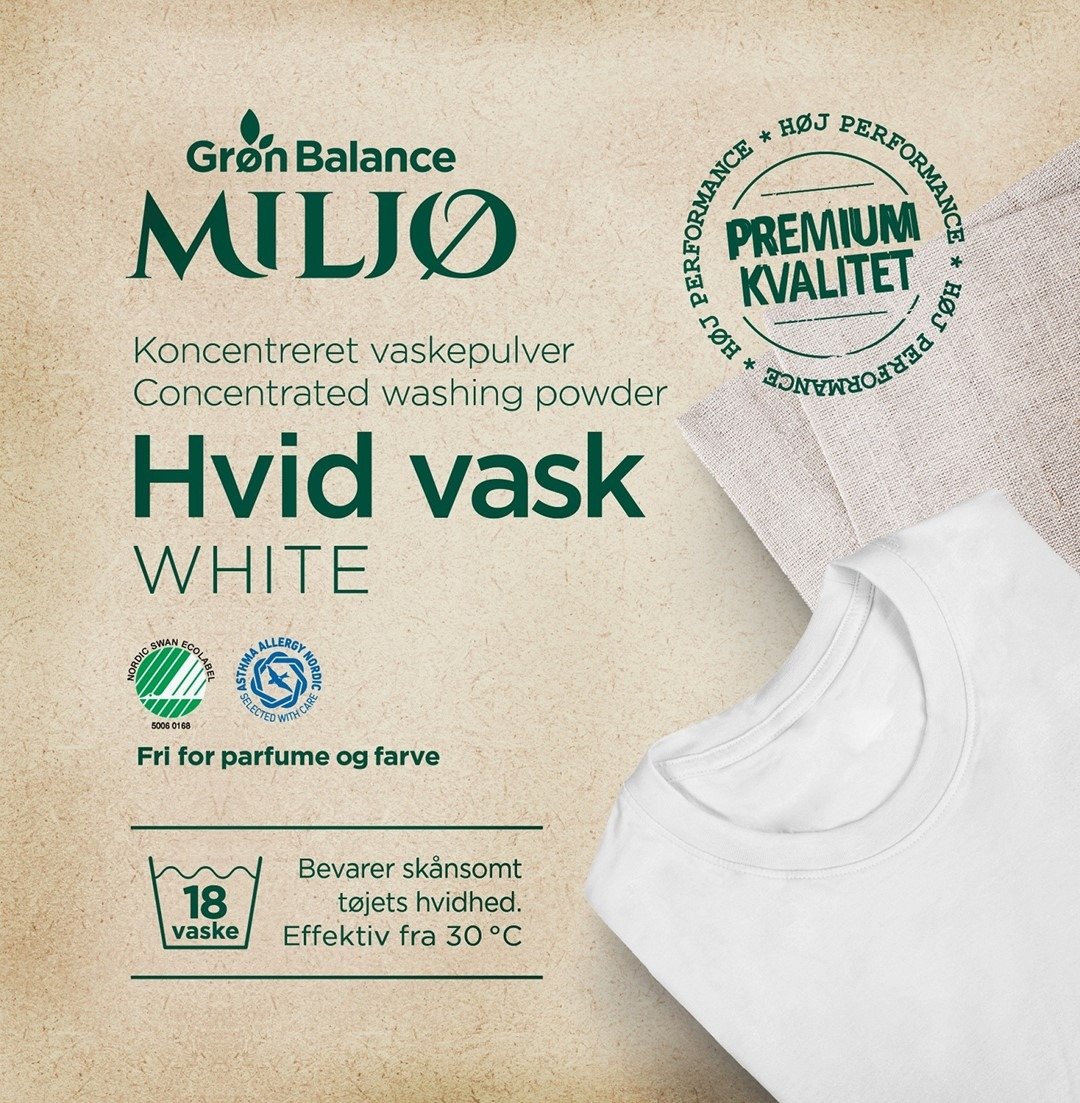 Proszek do prania białych ubrań (koncentrat) eco 785 g (18 prań) - GRON BALANCE