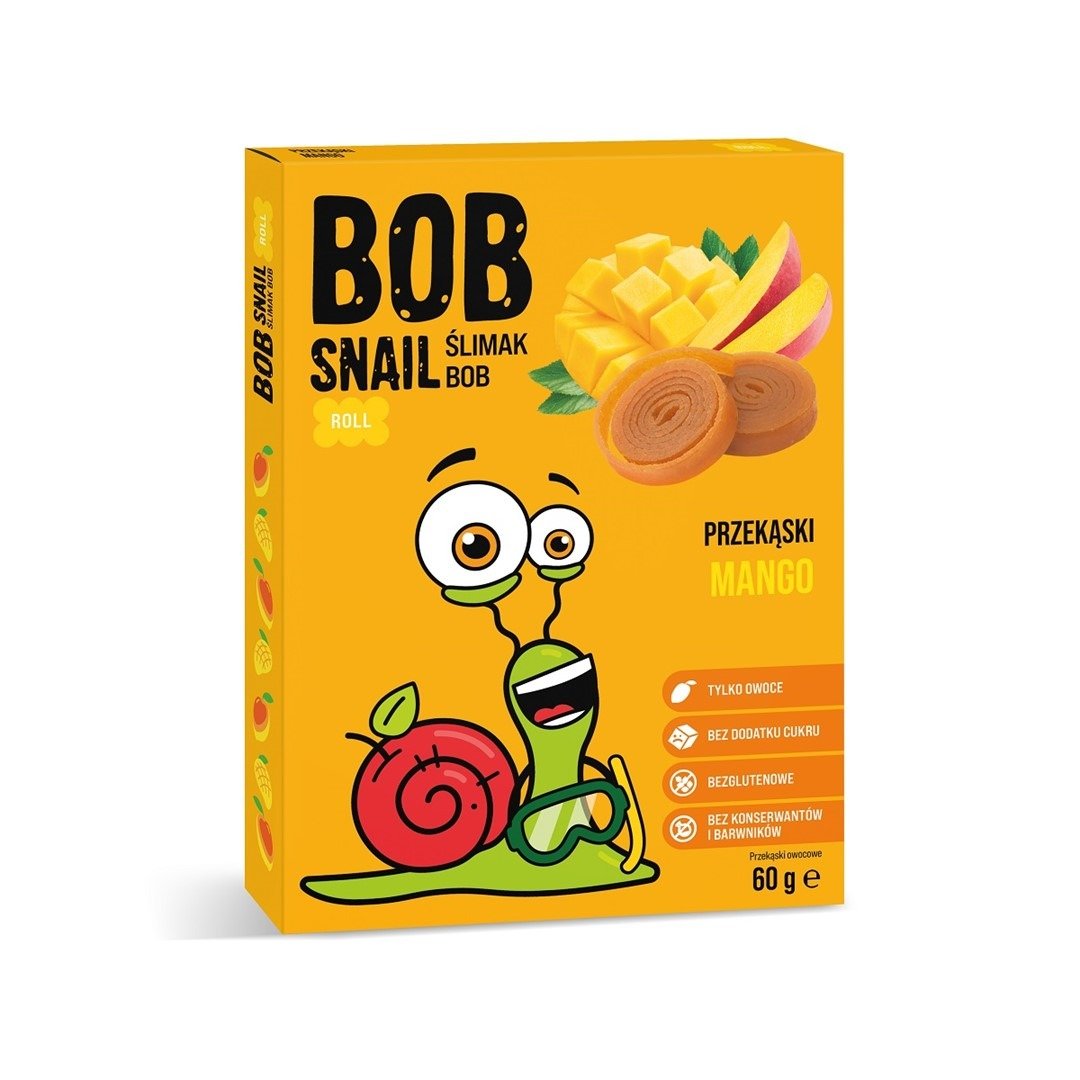 Przek&#x0105;ska&#x20;roll&#x20;mango&#x20;bez&#x20;dodatku&#x20;cukr&#xF3;w&#x20;bezglutenowa&#x20;60&#x20;g&#x20;-&#x20;BOB&#x20;SNAIL