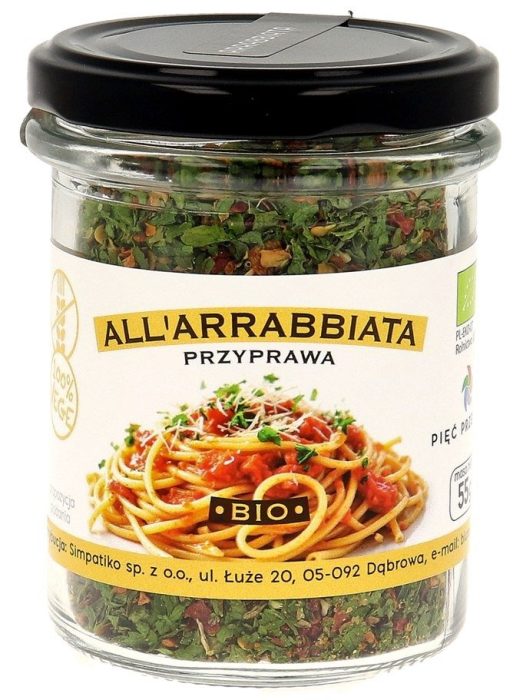Przyprawa all'arrabbiata bezglutenowa BIO 55 g - PIĘĆ PRZEMIAN