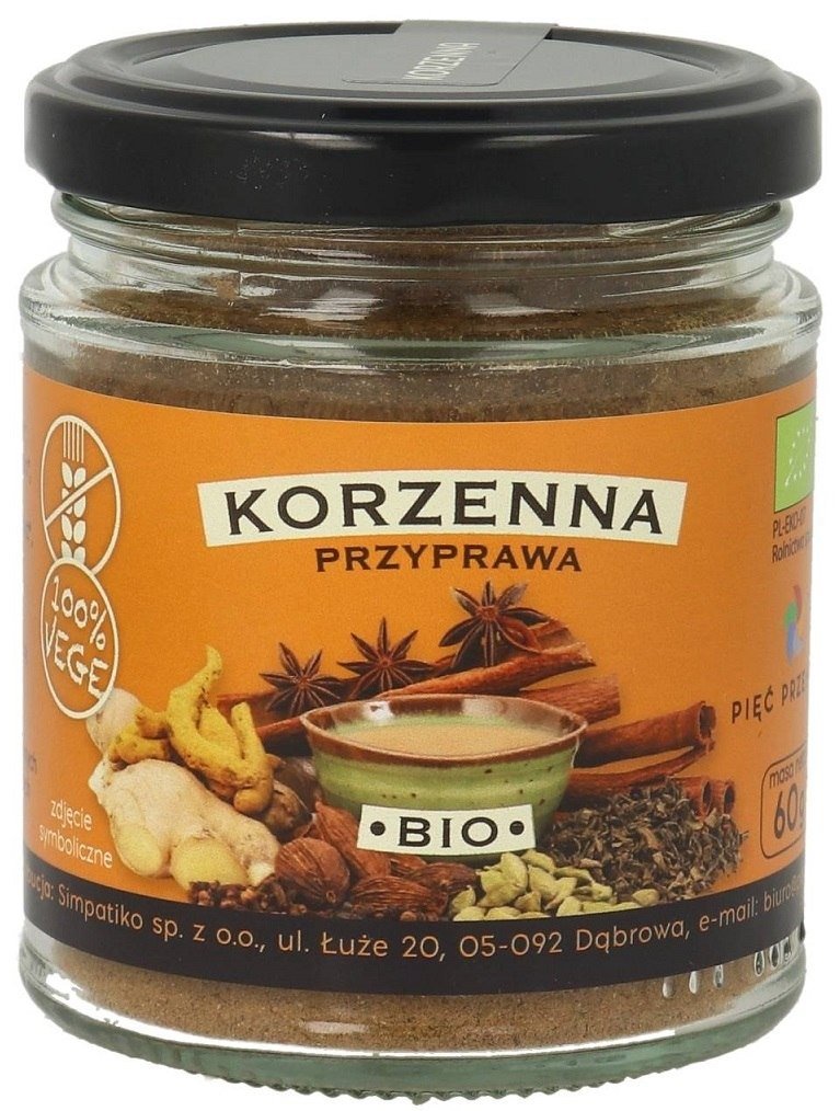 Przyprawa korzenna bezglutenowa BIO 60 g - PIĘĆ PRZEMIAN