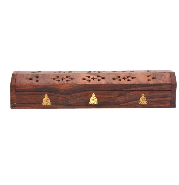 Pudełko drewniane na kadzidło z motywem buddy - SATTVA