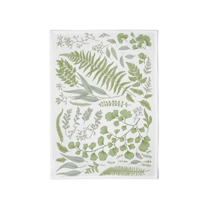 Ręcznik kuchenny z bawełny organicznej zielone liście - CHIC-MIC