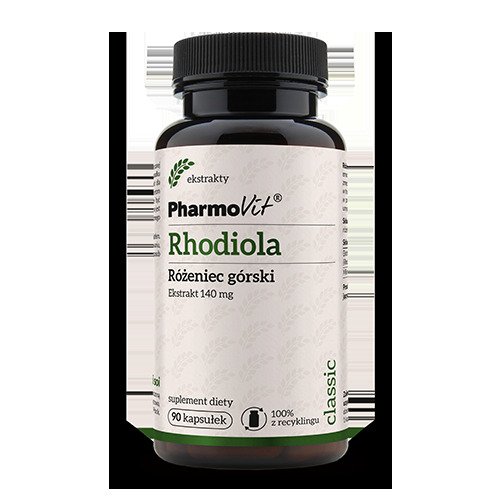 Rhodiola (różeniec górski ekstrakt) bezglutenowy (140 mg) 90 kapsułek - PHARMOVIT (CLASSIC)