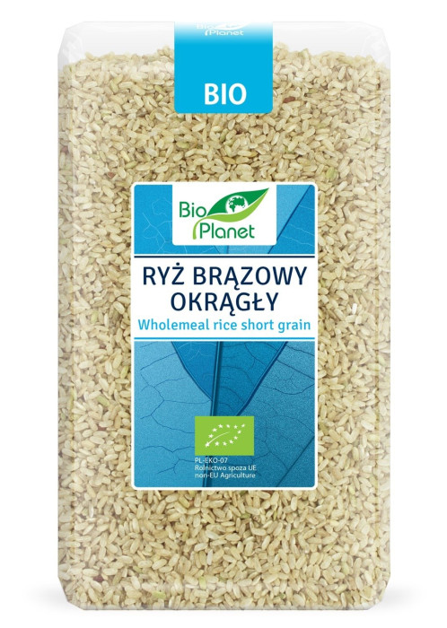 Ryż brązowy okrągły BIO 1 kg - BIO PLANET